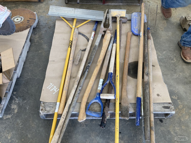 Pallet of hand tools to include